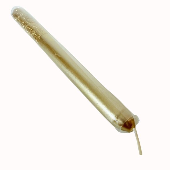 Holiday Metallic Gold Glitter Taper Candles Two Tone Set Of 6 By Cynthia Rowley - Picture 7 of 16